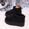 Women Ankle Boots Thick Plush Platform Snow Boots Women Winter Keep Warm Fur Cotton Shoes Woman Slip-On Thickened Fluff Shoes