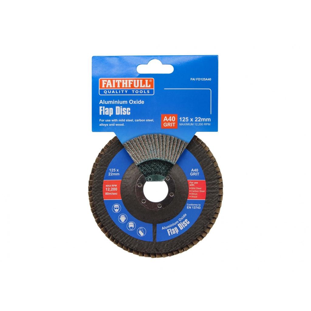 Faithfull Aluminum Oxide Flap Discs
