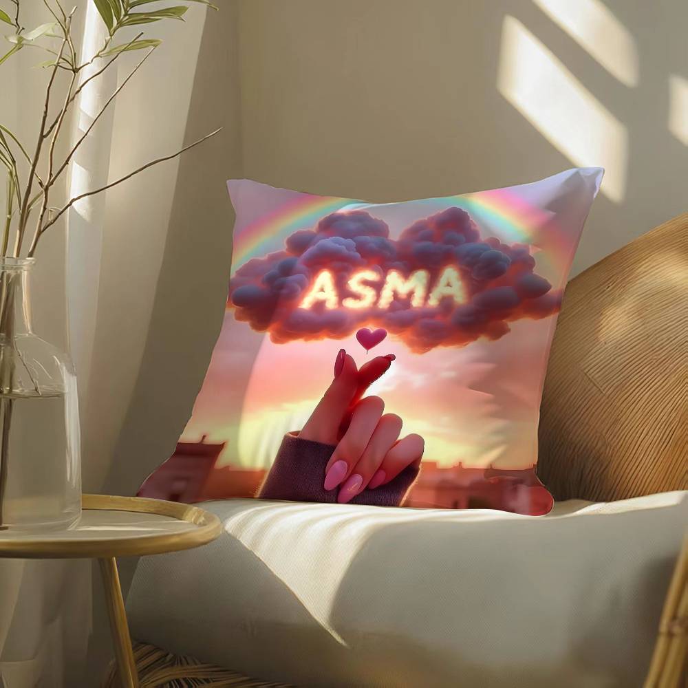 

Beautiful Scene Of Fingertips Pillow Case Silky elegant Comfort Sofa Bed Invisible zipper Beach pillowcase 12x12Inch