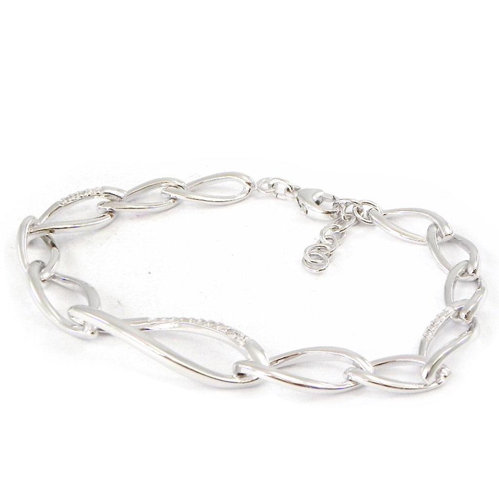Altesse [I3172] - White 'Goddess' Silver Bracelet