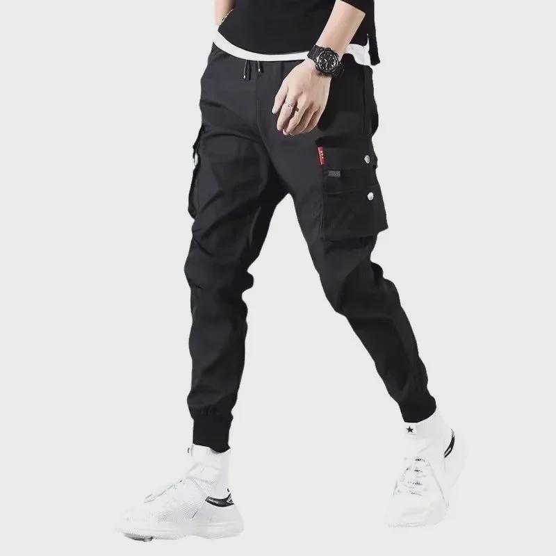 Men's Trendy Korean Loose Fit BF Style Casual Pants, Nine-Point Length, Hong Kong Workwear Leggings.