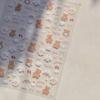 1PCS 5D Embossed Nail Sticker Cute Gray Cake Teddy Bear Bow Cartoon Nail Art Stickers Self Adhesive Nails Decorations Decals DlY