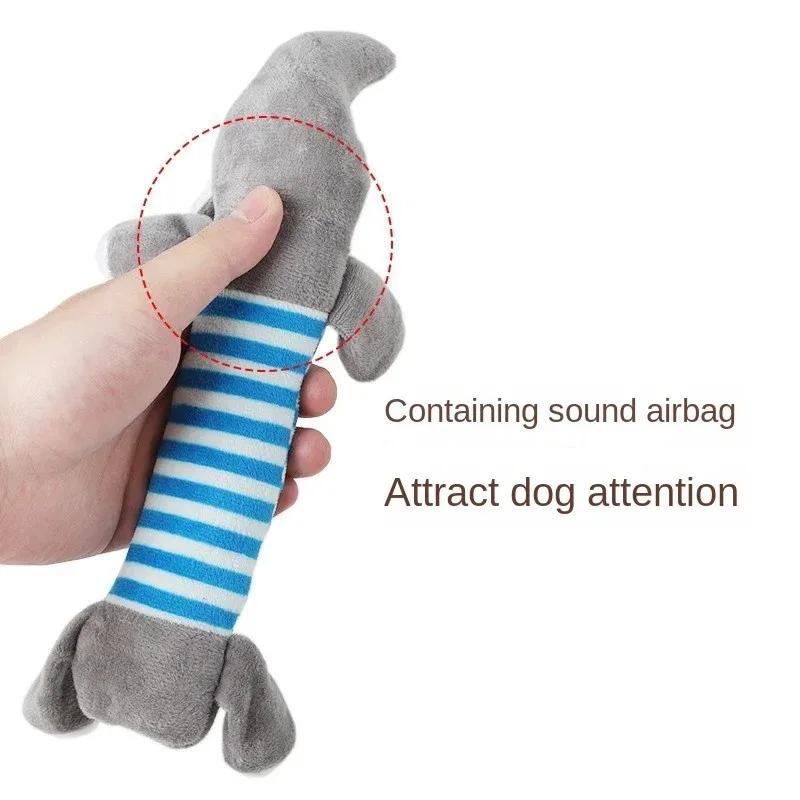New Pet Plush Sound Toy Cat and Dog Toy Stripe Series Puzzle Interactive Toys