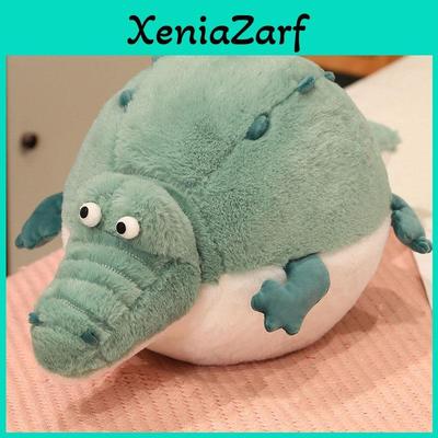 Runder und praller Flusskugelfisch Krokodil Plüschtier Schlafkissen Stofftierpuppe