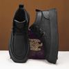 High-top Autumn New British Style Casual Board Shoes, Teenagers Wear Sports Black Leather Shoes