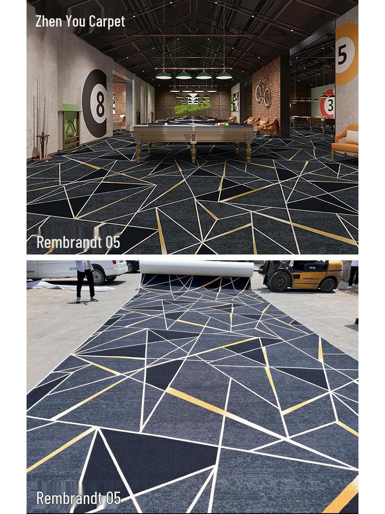 Fire-Resistant, Durable, Colorfast Billiard Room Nylon Carpet 650g