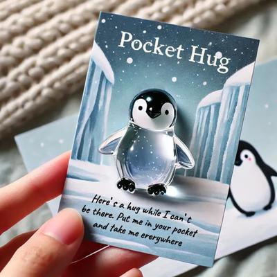 Taschenkuscheltier Schildkröte Emotionales Unterstützungstier mit Taschenkuschelkarte Positiver Mini-Pinguin Elefant Geschenk für Freunde Kinder Kollegen