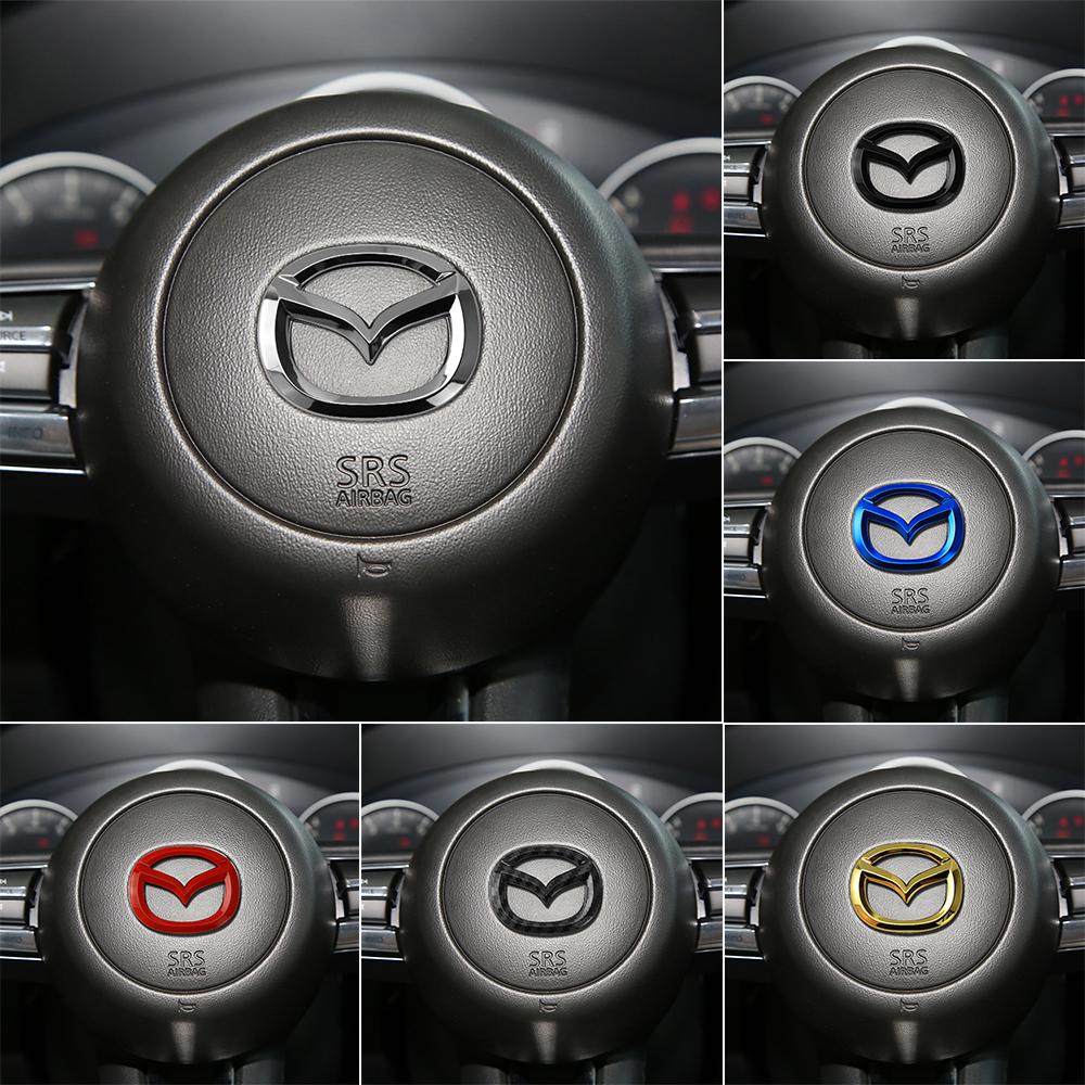 1pcs Car Steering Wheel Center Emblem Sticker for Mazda 2 3 5 6 Axela Atenza Speed 6 CX-3 CX-4 CX 5 CX-7 CX-8 CX-9 MS Decoration bb1