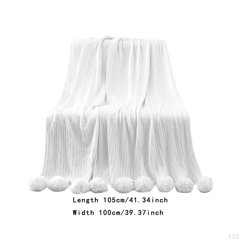 Decorative Blanket Tissue with A Gentle Welcoming Ball 39.37 Inx41.34 Inches for Women