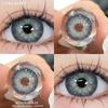 Funsachy 2Pcs Fashion Color Contact Lens For Pupils Blue Eyes 14.2mm Natural Brown Eye Lenses Beauty Green Lens Annual Cosmetics