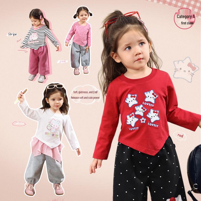 LUSON Baby Girl s Irregular Hem Long Sleeve T-Shirt 110