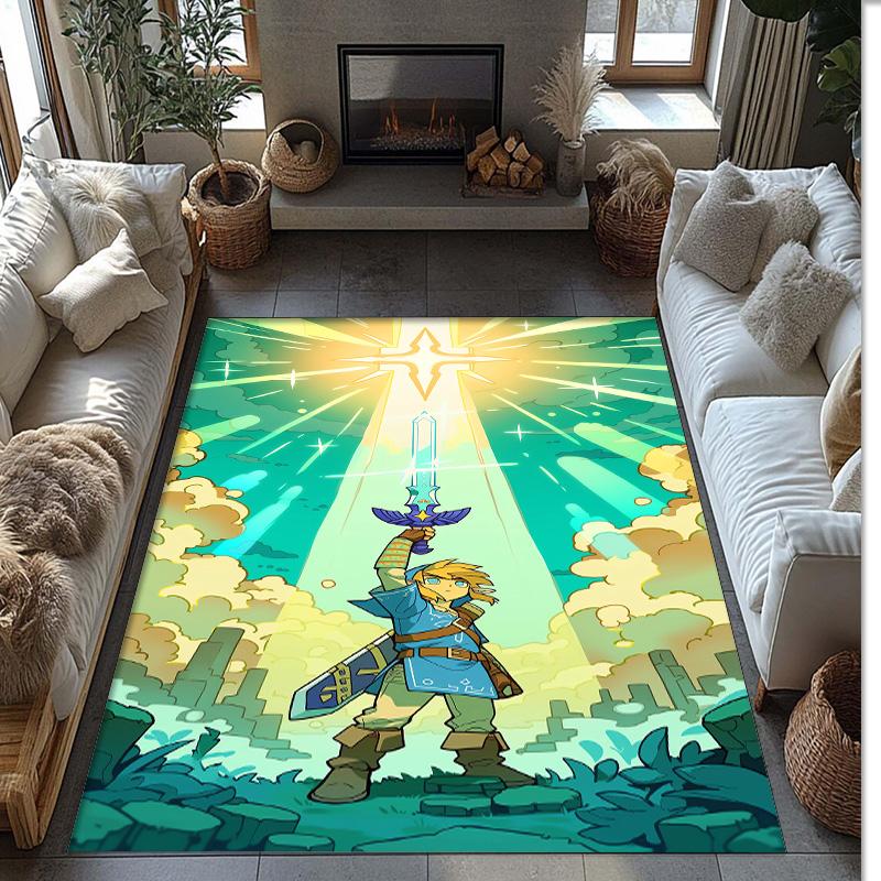 Zelda Crystal Velvet Rug, Soft Anti‑Slip Crystal Velvet Carpet for Living Room Bedroom Home Decor