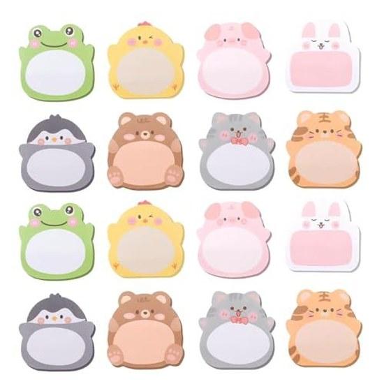 Sticky notes cute stationery information seals adhesive type 8 types 16 books 320 sheets animal shapes interesting strong adhesion note paper children