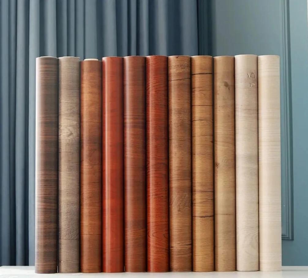 40cm x1m Wood Grain DIY Home Decor Furniture Waterproof Wall Stickers Self Adhesive PVC Wallpaper Wardrobe Sticker