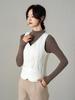 Women's V-Neck Slim Short Down Cotton Vest with Warm Velvet Inner Layer - 2026 Autumn/Winter Collection