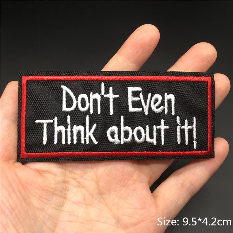 Letters Embroidered Patches For Clothing Iron On Patches Text Diy Appliques For Clothes Jacket Stripes Slogan Stickers