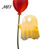 Warm Light Ghost Decor Cute Figurine with Balloon, LED Night Light, Bedside Halloween Decoration for Bedroom Desk Table Centerpiece Cozy Ornament Gift