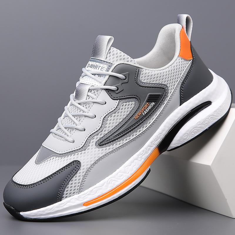 Fashion Men's Casual Breathable Mesh Sports Shoes 2025 Summer New Soft Sole Anti Slip Shock-absorbing Men's Lightweight Running Shoes