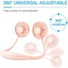 Portable Fan, Mini Portable Fan, Mini USB Fan, 3 Speeds, 360° Rotation with LED Light for Campi A106