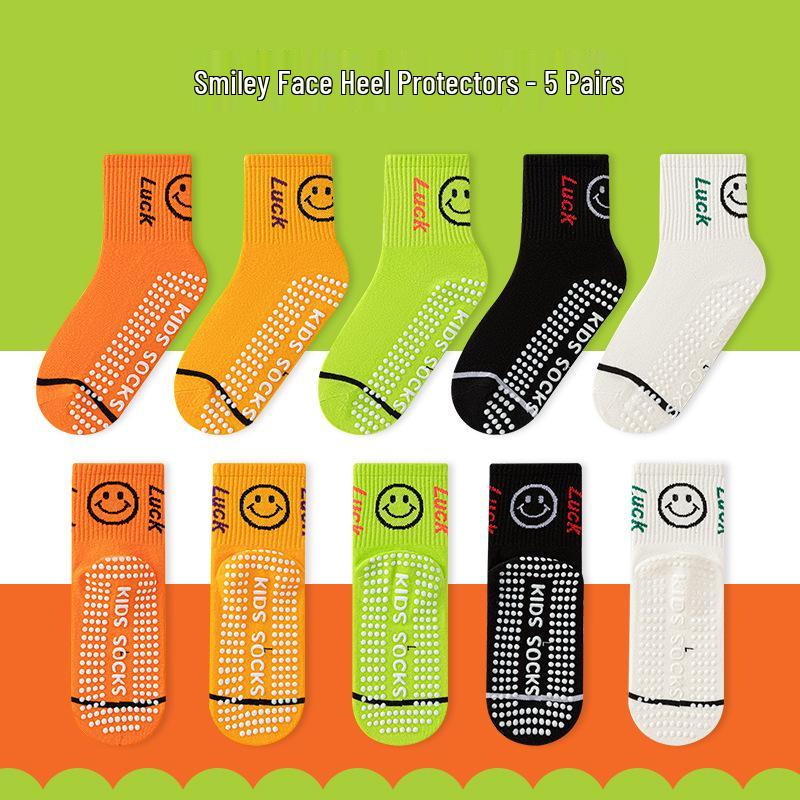 Trendy Anti-slip Mid-calf Socks for Men, Women, and Children - Ideal for Home, Indoor, Sports, and Trampoline Activities