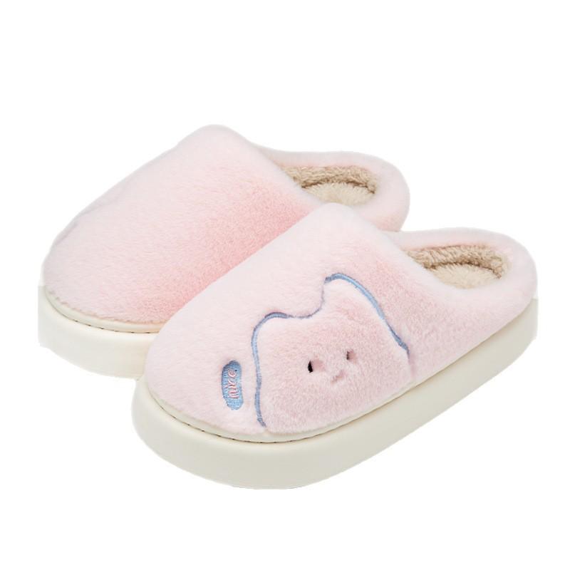 Niedliche Baumwollpantoffeln 2025 neu Herbst und Winter Indoor Zuhause dicker Boden rutschfest warme Plüschpantoffeln