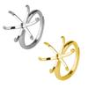 Set of 4 Versatile Brass Rings Bases Rings Support Gold/Silver Plated Claw Prong Rings Settings for DIY Jewelry Making