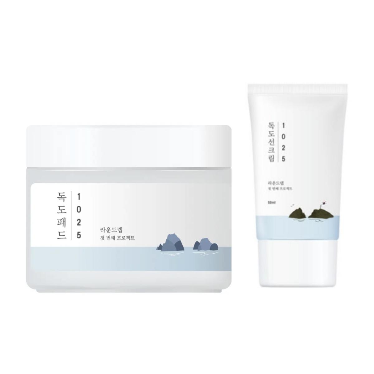 

[ROUNDLAB] Dokdo Sun Cream SPF 50+ PA++++, 50ml Pad 120g 70EA +Sun Cream 50ml