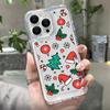 Cartoon Christmas Santa Claus Elk Pattern Case for iPhone 16 15 14 Pro Max 13 12 Mini 11 Pro Max Xr Xs Max 8 7 Shockproof Clear Soft Silicone Cover