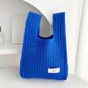 Knitted Wrist Bag Women Casual Shoulder Tote Bag Hollow Out Female Reusable Shopping Bags Girls Woven Small Handbag AVE