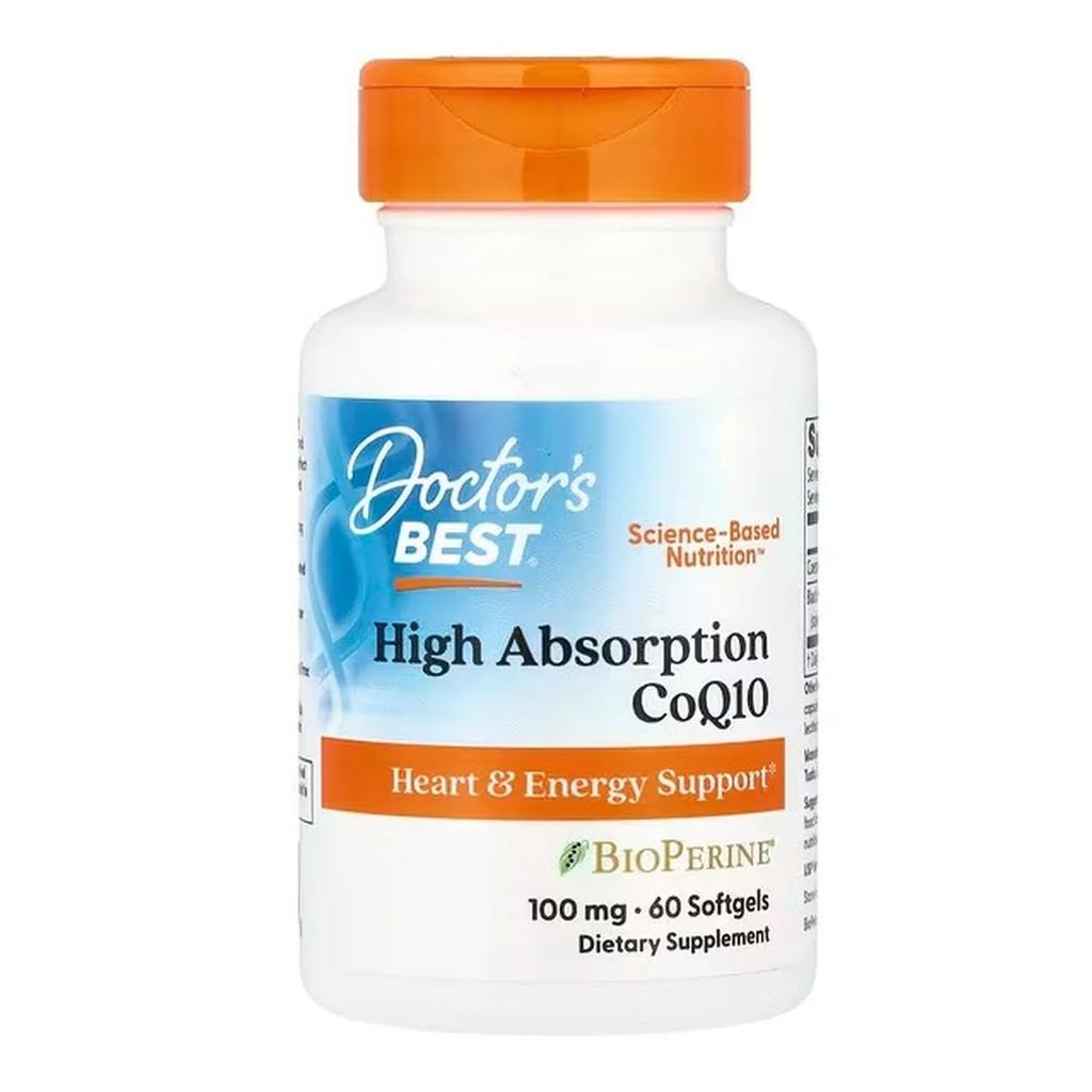 High Absorption CoQ10 with BioPerine, 100mg - 60 softgels
