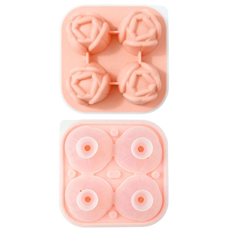 Multifunctional Silicones Molds for Ice Cubes with Tulips Flower Pattern for Home Parties and DIY Projects