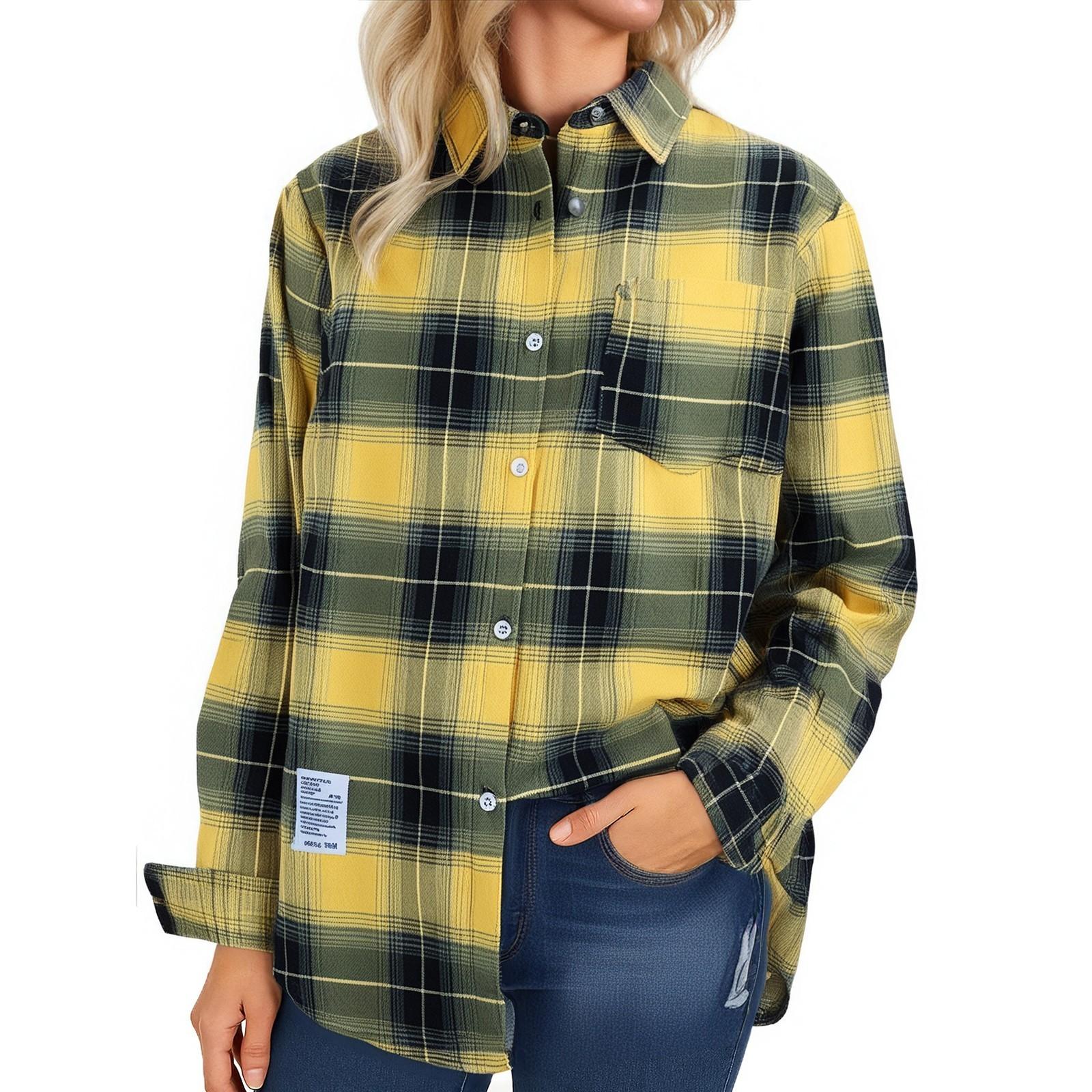 

Женская рубашка с длинным рукавом на пуговицах, куртка с карманом XL