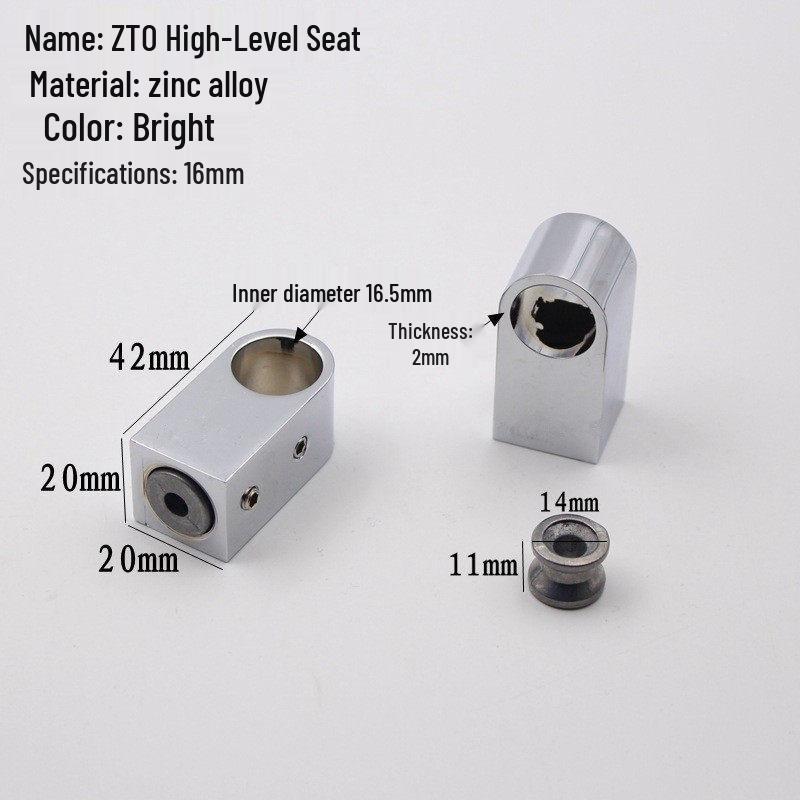 Chrome-Plated Wardrobe Pipe Holder for Clothes and Towel Rods