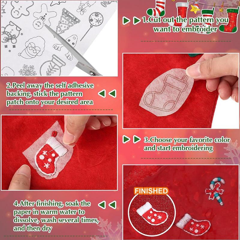 Bohemian pattern Water Soluble Stabilizer DI Y handmade crafts Embroidery Stick And Stitch Embroidery Paper accessories