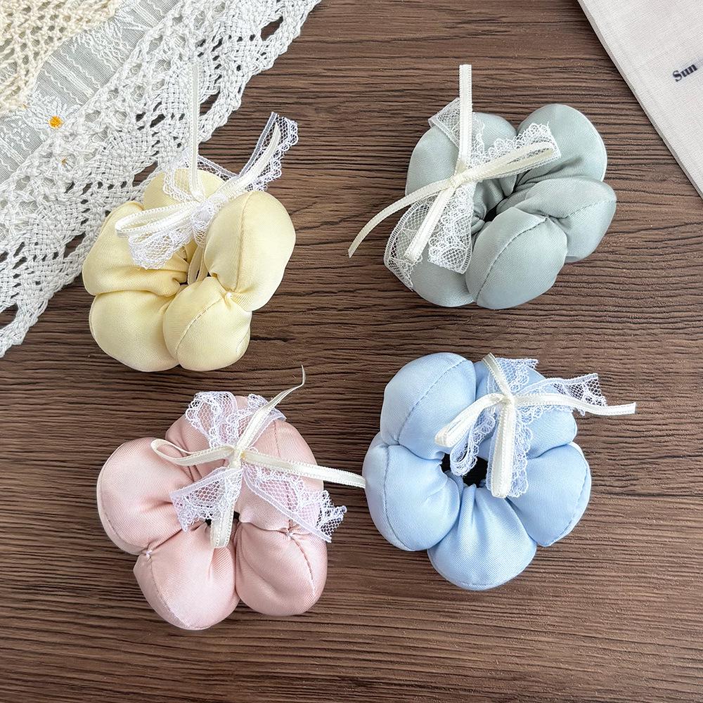 Korean Satin Lace Bow Hair Tie for Girls