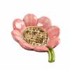 Sunflower-shaped Ceramic Soap Dish Non-slip Draining Tray Ceramic Soap Tray Compact Vintage Soap Holder Bathroom Decoration