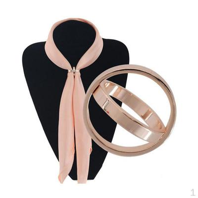 Doppelter Ring, Schal, Schnalle, Clip, modisches Damen-Accessoire, Roségold