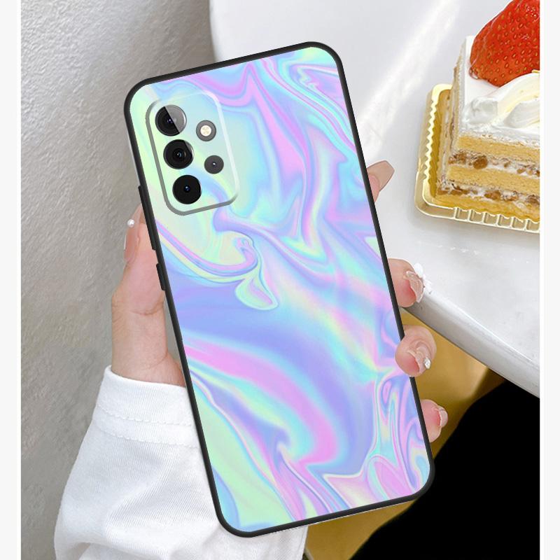Rainbow Holographic Iridescence Case For Samsung Galaxy A15 A25 A35 A55 A51 A71 A12 A32 A52 A13 A33 A53 A14 A34 A54 Cover