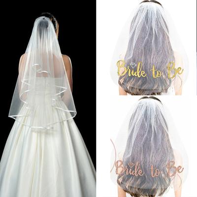 Brautschleier, Junggesellenabschiedsschleier, Brautschleier für Hochzeit, kurzer Hochzeitsschleier, Brautpartyschleier mit Kamm