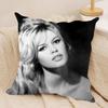 French Star B-Brigitt-e B-Bardot Cushion Cover Soft Plush Fabric Double-Sided Printed Cushion Covers for All Seasons Home Decor