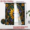 2pcs, 2D FLAT PRINTING Curtains (Without Rod) Moonlit Bloom Festive Fashion Curtains Versatile Durable Polyester Curtains All