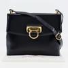 Salvatore Ferragamo Gancini Shoulder Bag Black Calfskin Women Used