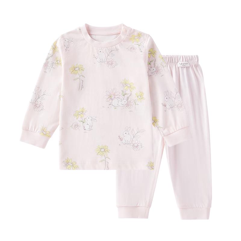 Pure Cotton Long-Sleeve Infant & Toddler Loungewear Set