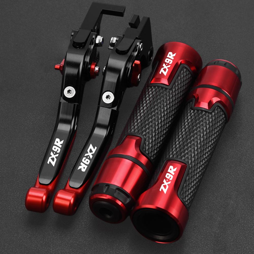For KAWASAKI ZX9R ZX 9R ZX-9R 2000 2001 2002 2003 Motorcycle Folding Brake Clutch Levers & Handlebar Grips Hand Bar Accessories
