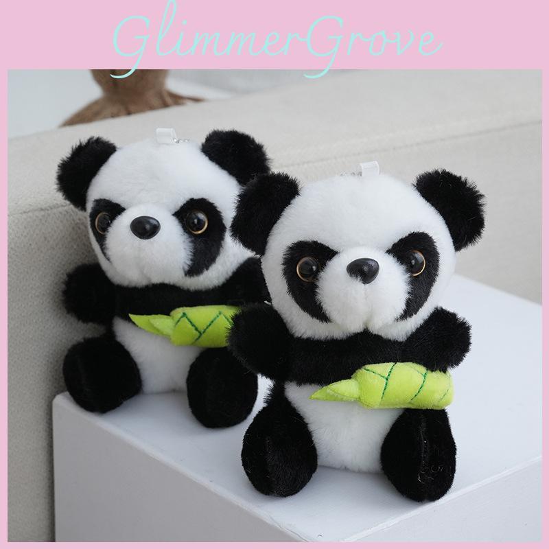 Cute Panda Stuffed Toy Keyring With Soft Plush Material For Bag Accessories