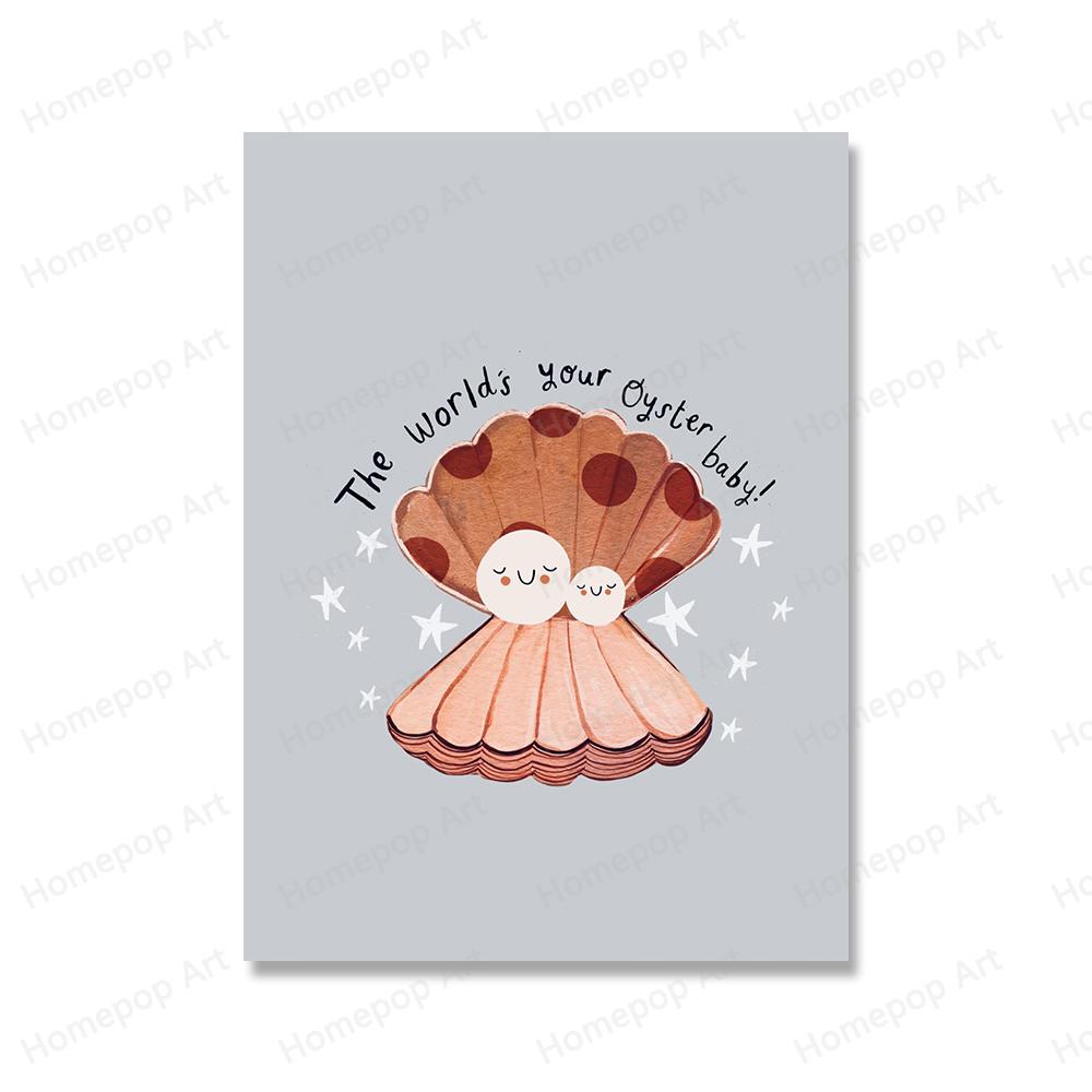 

Милый кролик, тигр, леопардовый медведь, устрица, настенная живопись на холсте для детской комнаты, плакат на скандинавскую тему и принт, настенная картина, декор для детской комнаты 21x30cm No Framed оранжевый