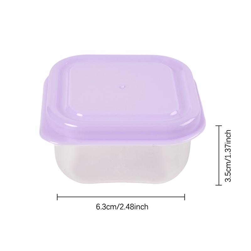 6Pcs Food Storage Container Small Plastic Moisture-Proof Containers Mini Kitchen Storage Box With Leakproof Lid Kitchen Accessories