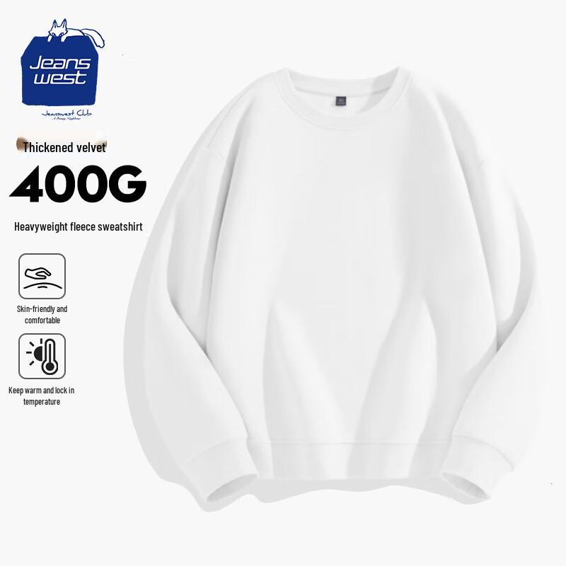 Jeanswest Club Men's Heavyweight Solid Crewneck Sweatshirt