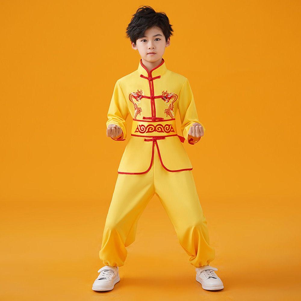 With Belt Wushu Costume Chinese Traditional Tai Chi Uniform Traditional Outfits  Kids Boys Girls