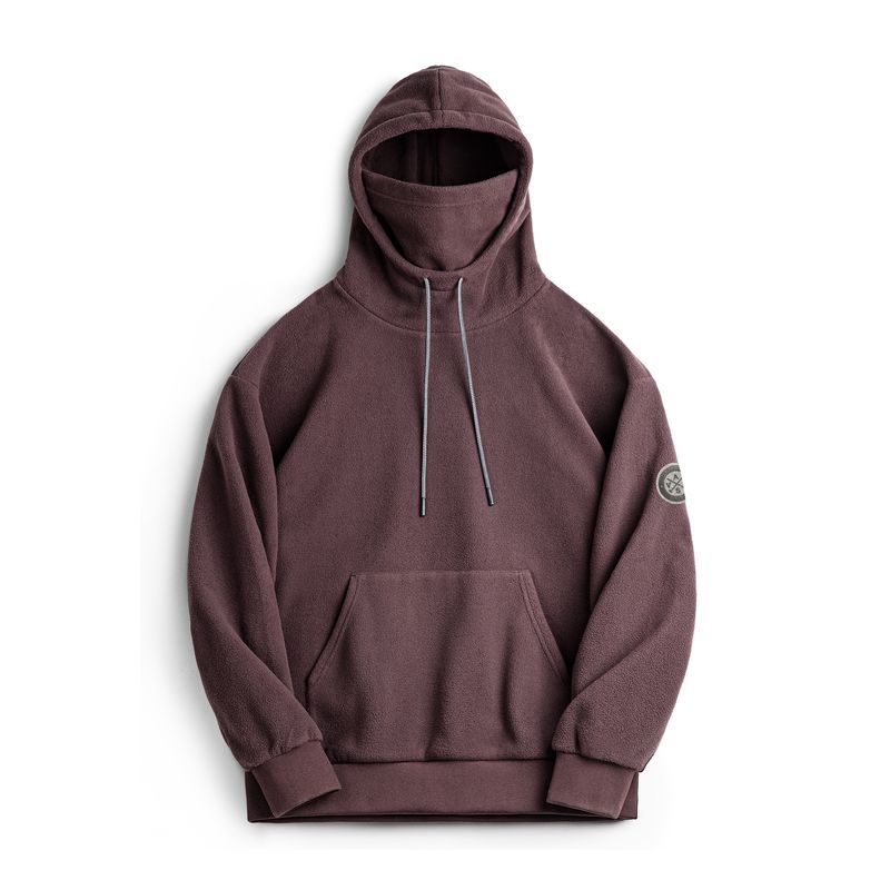 Madden Parka American Casual Polar Fleece Balaclava Hooded Sweatshirt Windproof Pullover Mask Tops Men's Autumn